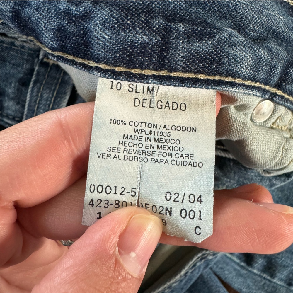 Arizona Jean Co Boy Carpenter Jeans Blue Denim 10 Slim Medium Wash Vintage Style - Picture 4 of 7